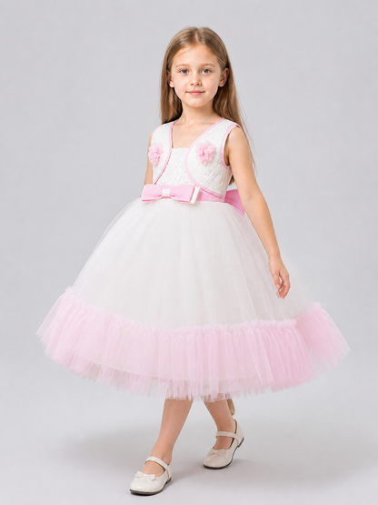 Princess Flower Tutu Party Dress Costume Dresses detail 2