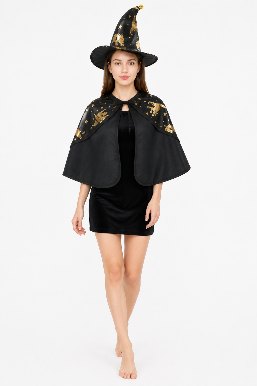 Pet Witch Costume with Cape and Hat Costume Capes detail 2