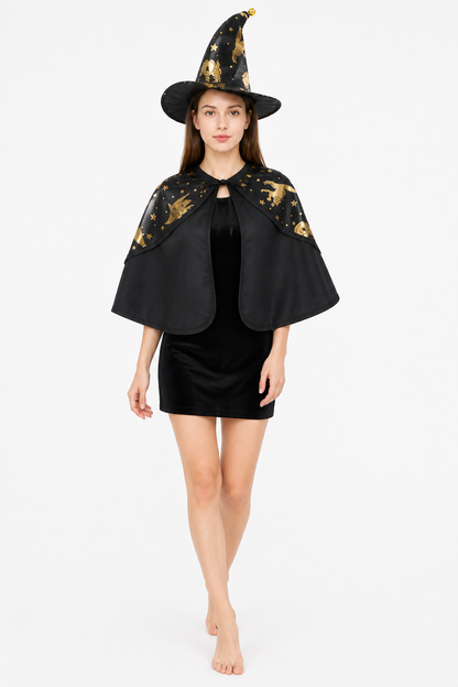 Pet Witch Costume with Cape and Hat Costume Capes detail 2