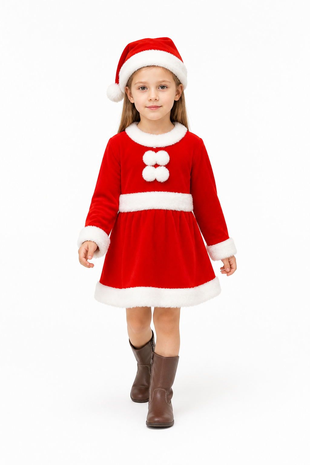 Children's Santa Claus Costume with White Trim Costumes detail 2