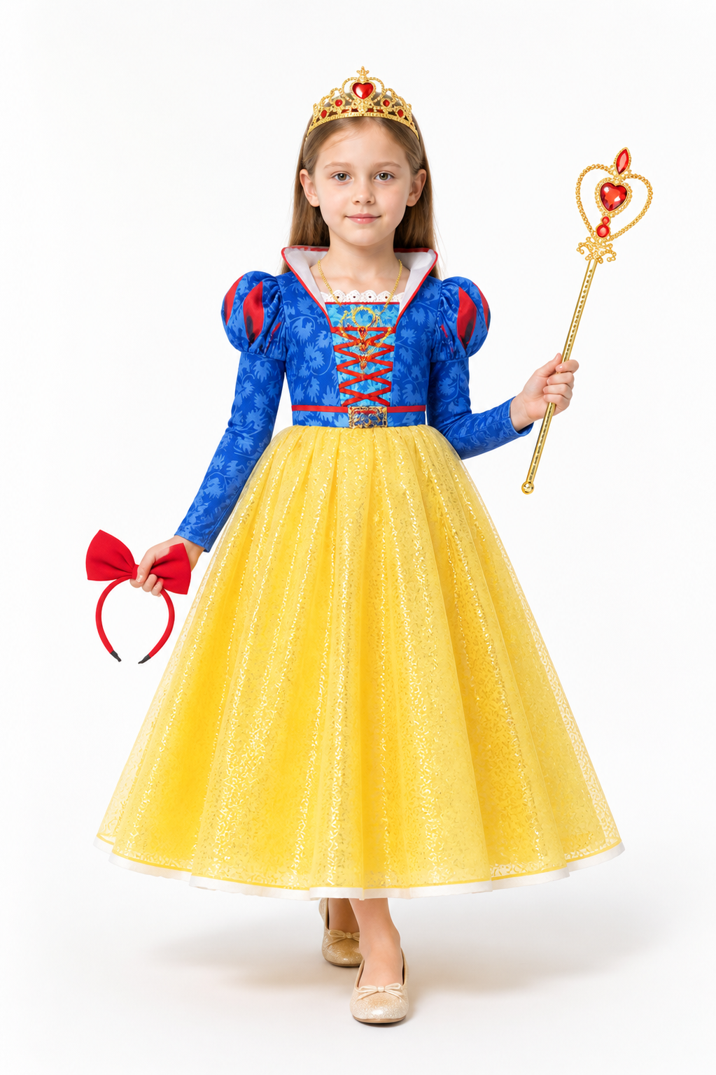 Children's costume with a crown and full skirt Costume Headwear detail 2