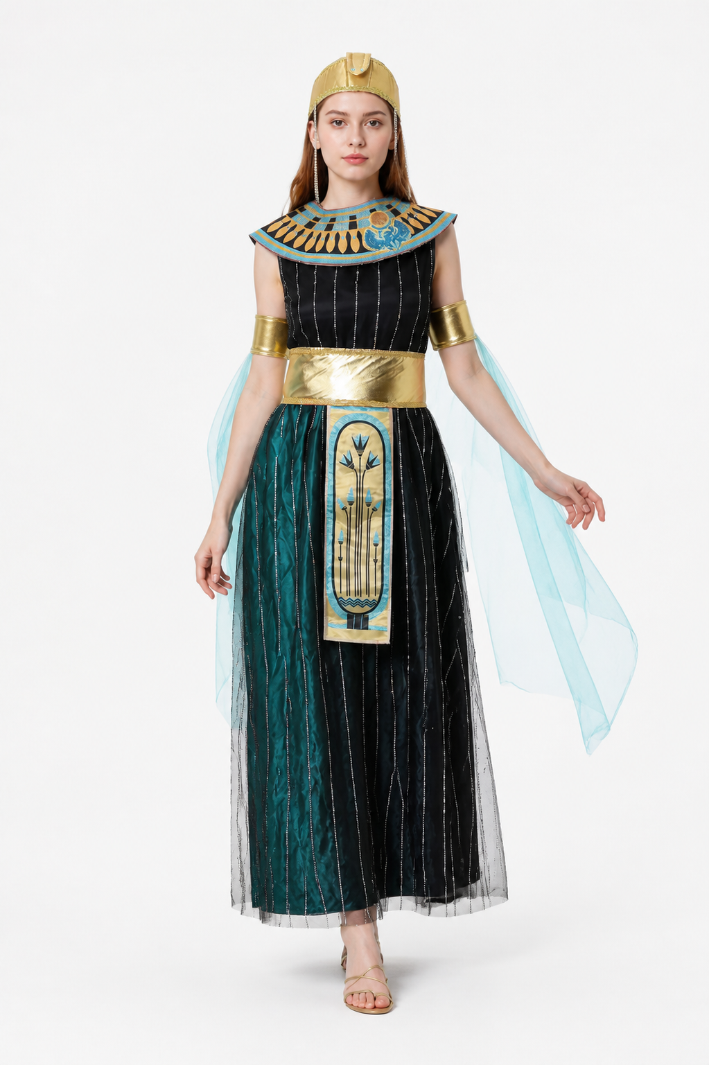 Egyptian-Style Costume with Gold Details