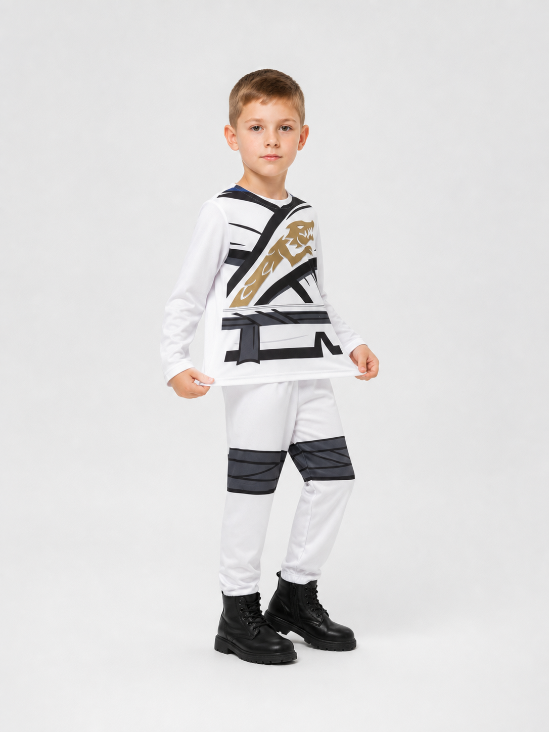 Ninja Costume for Performances with Mask and Gloves