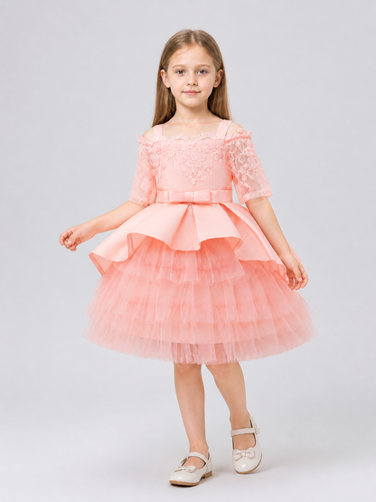 Princess Lace and Tulle Party Tutu Dress Costume Dresses detail 2