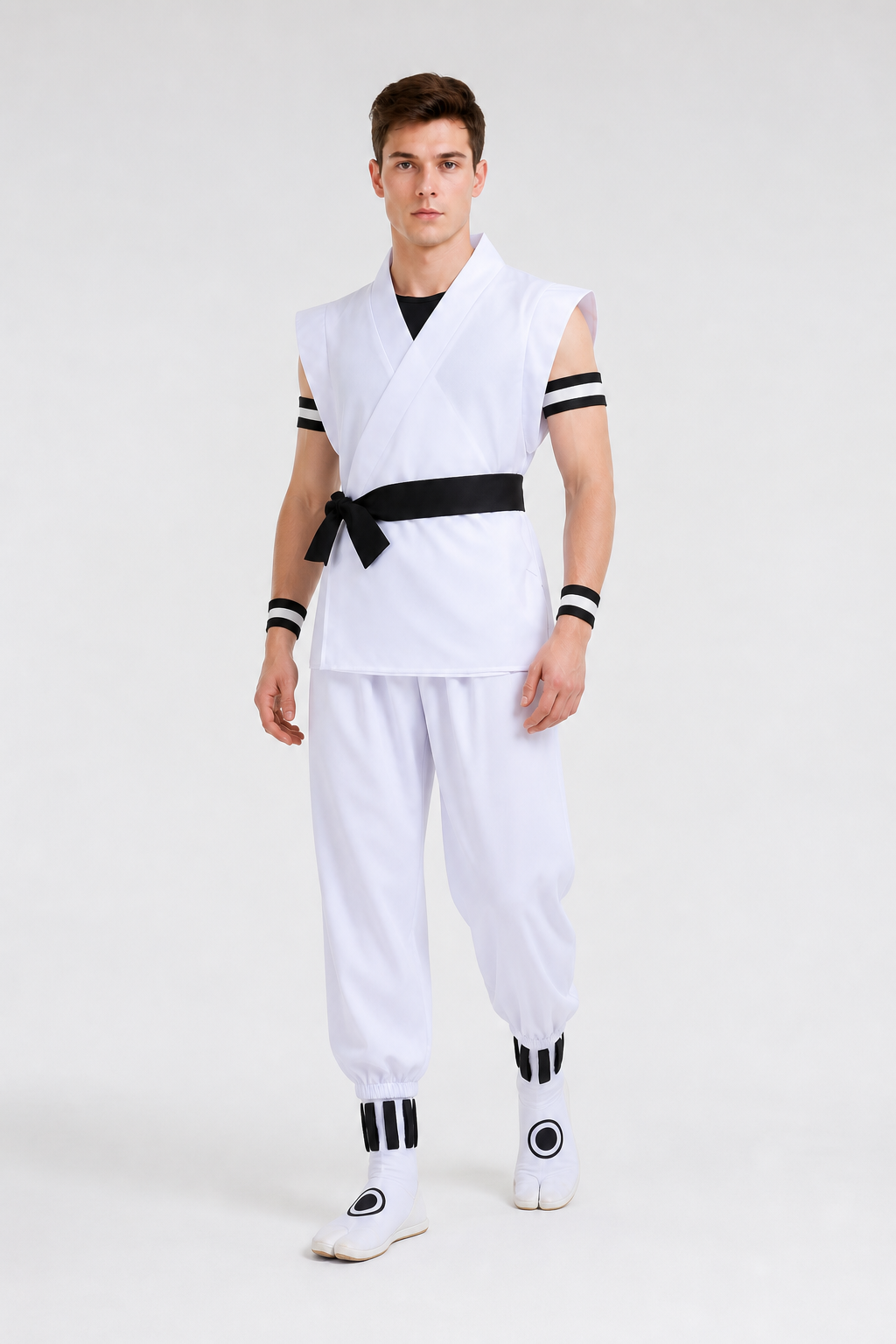 White Sukuna Cosplay Costume with Accessories Costume Accessories detail