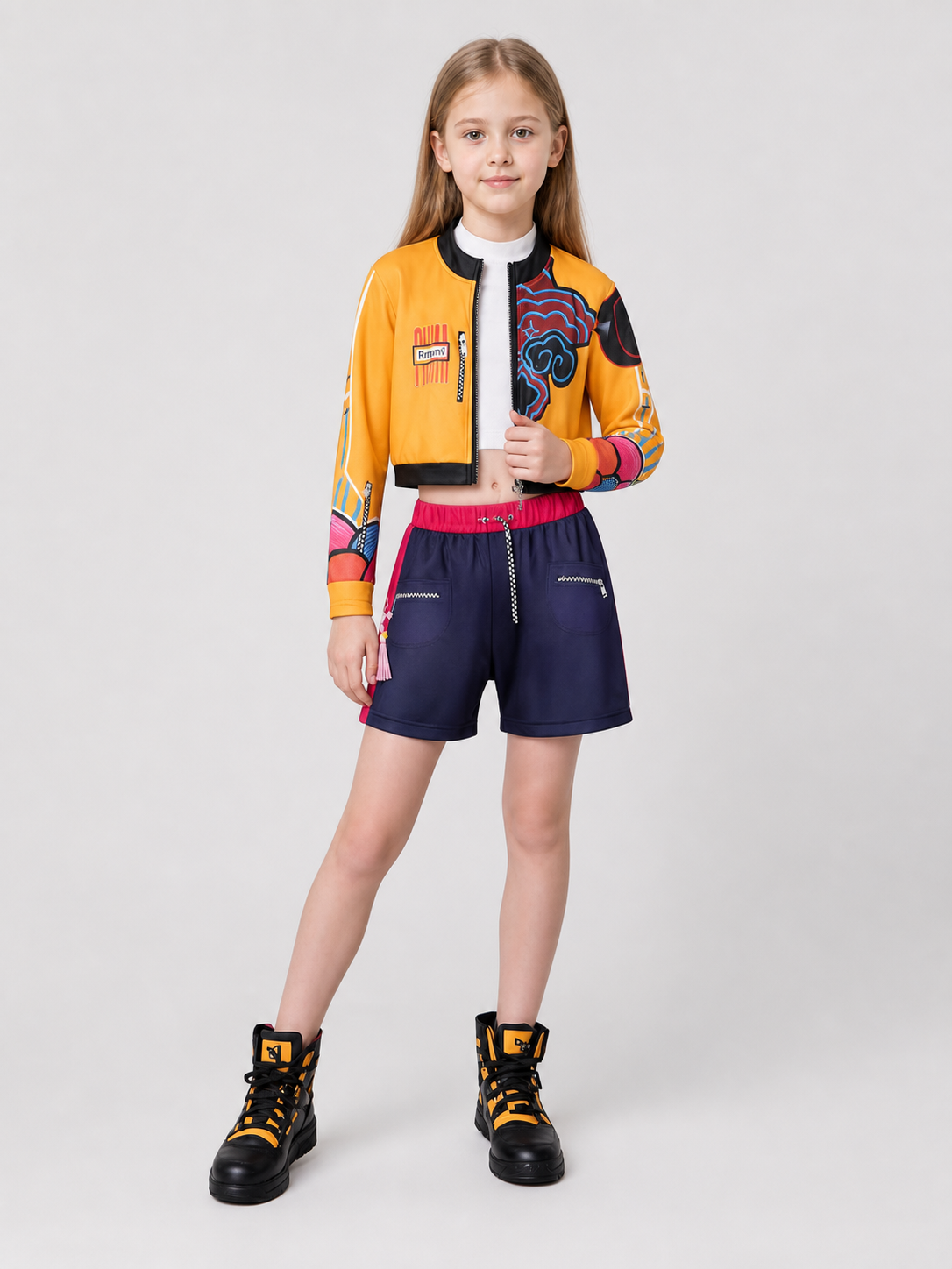 Superhero Cosplay Set: Jacket and Shorts Costumes detail 2