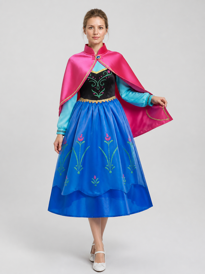 Princess Elsa Dress with Blue Skirt and Pink Cape Costume Dresses detail 2