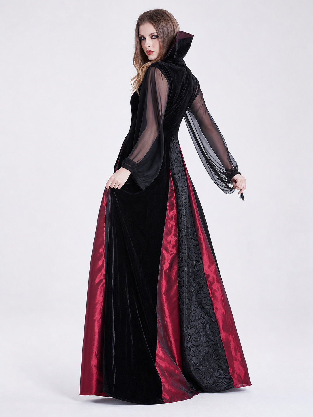 Gothic Halloween Costume Dress with Collar Costume Dresses detail 2