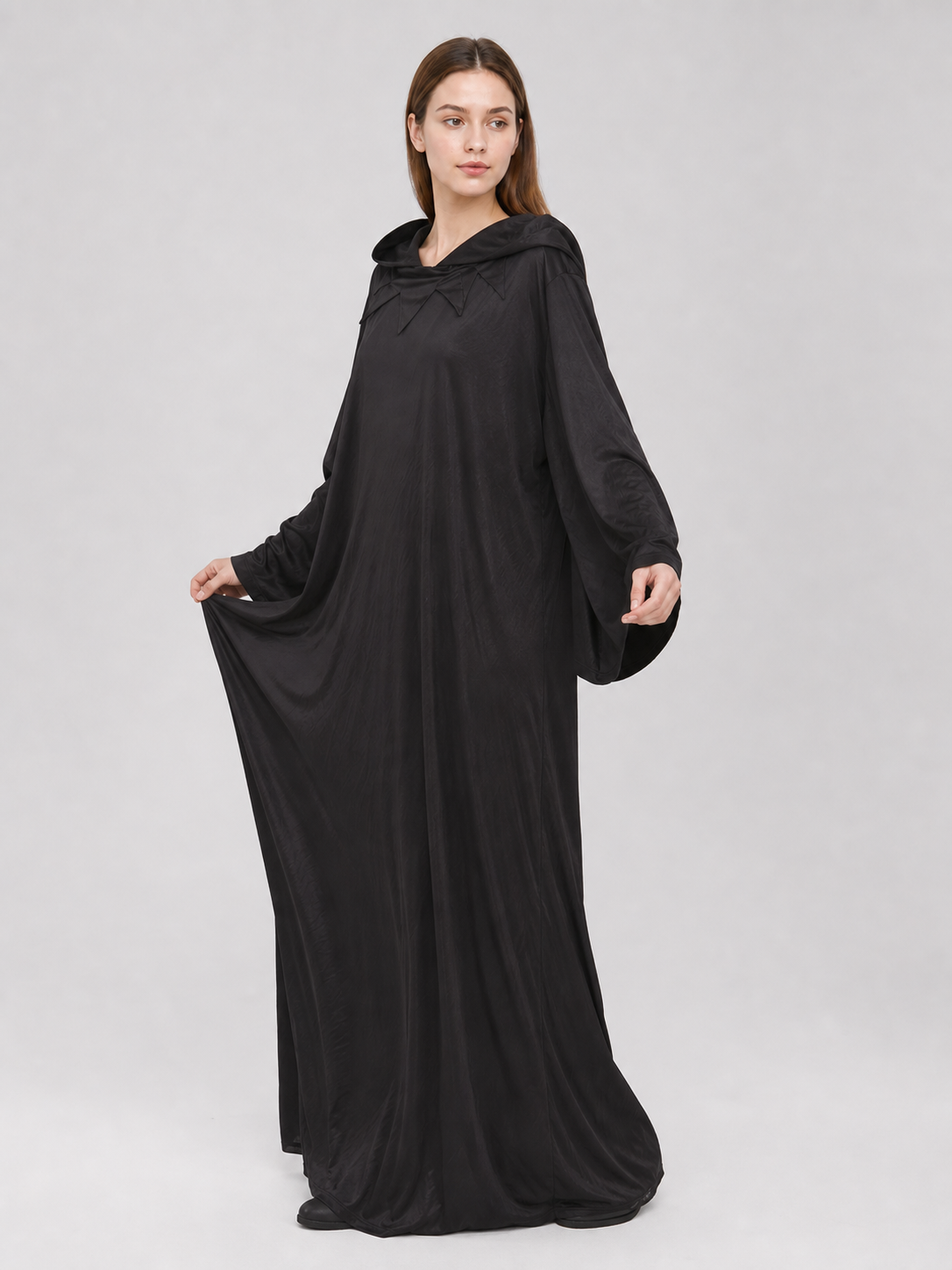 Black Hooded Cloak for Halloween and Cosplay