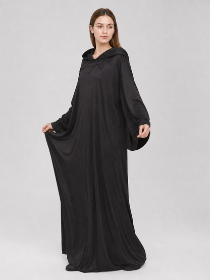 Black Hooded Cloak for Halloween and Cosplay