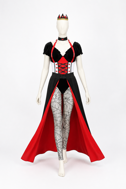 Vampire Costume with Crown, Corset, and Long Skirt Costume Headwear detail 2