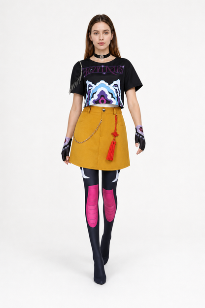 Cosplay Costume: Top, Skirt, and Accessories Costume Accessories detail