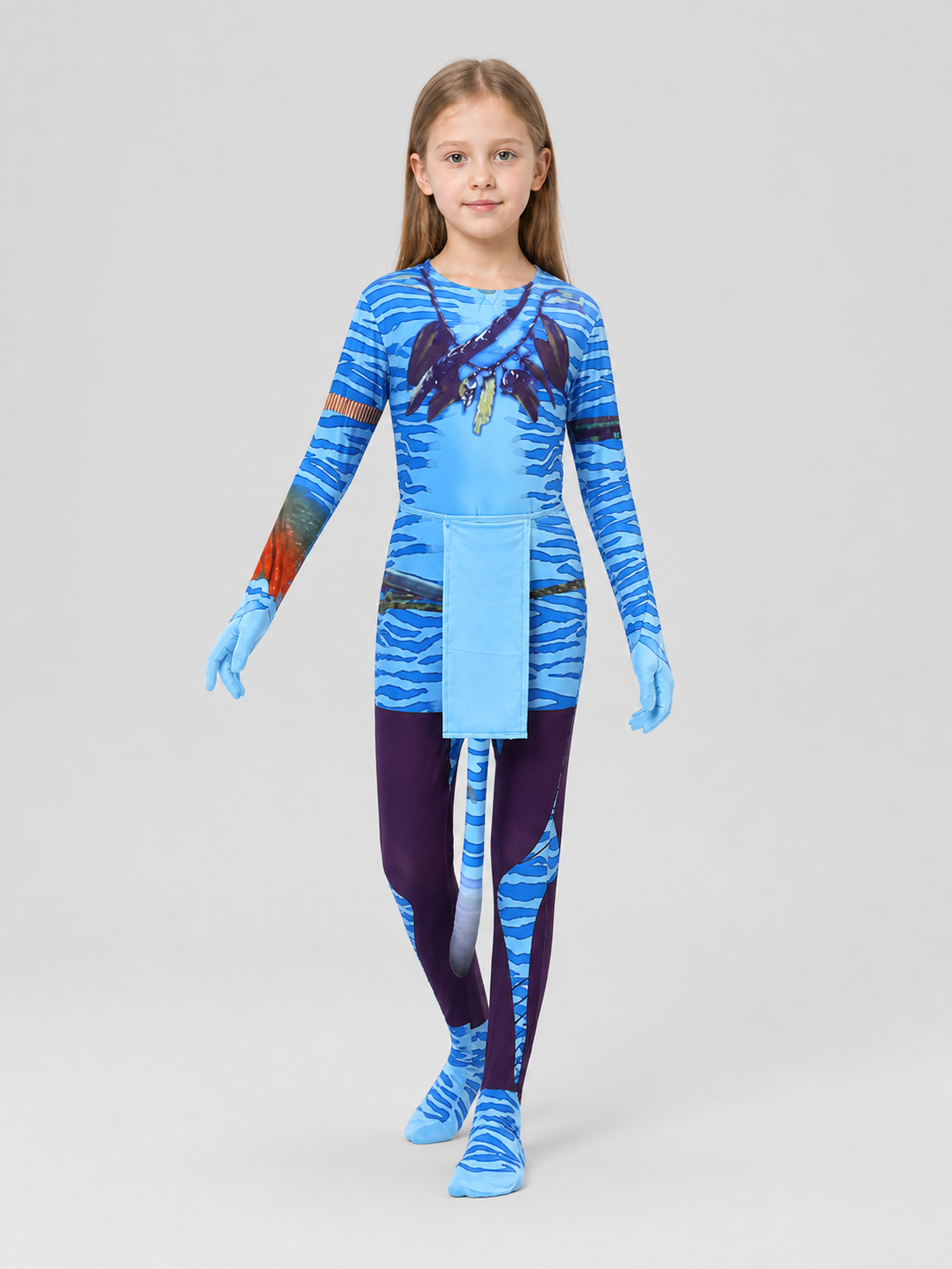 Avatar 3 Cosplay Costume, Children's Jumpsuit with Tail
