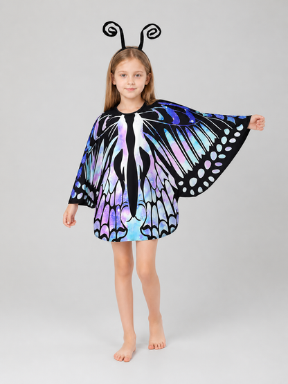 Children's Butterfly Cape for Carnival, Gradient Costume Capes detail 2
