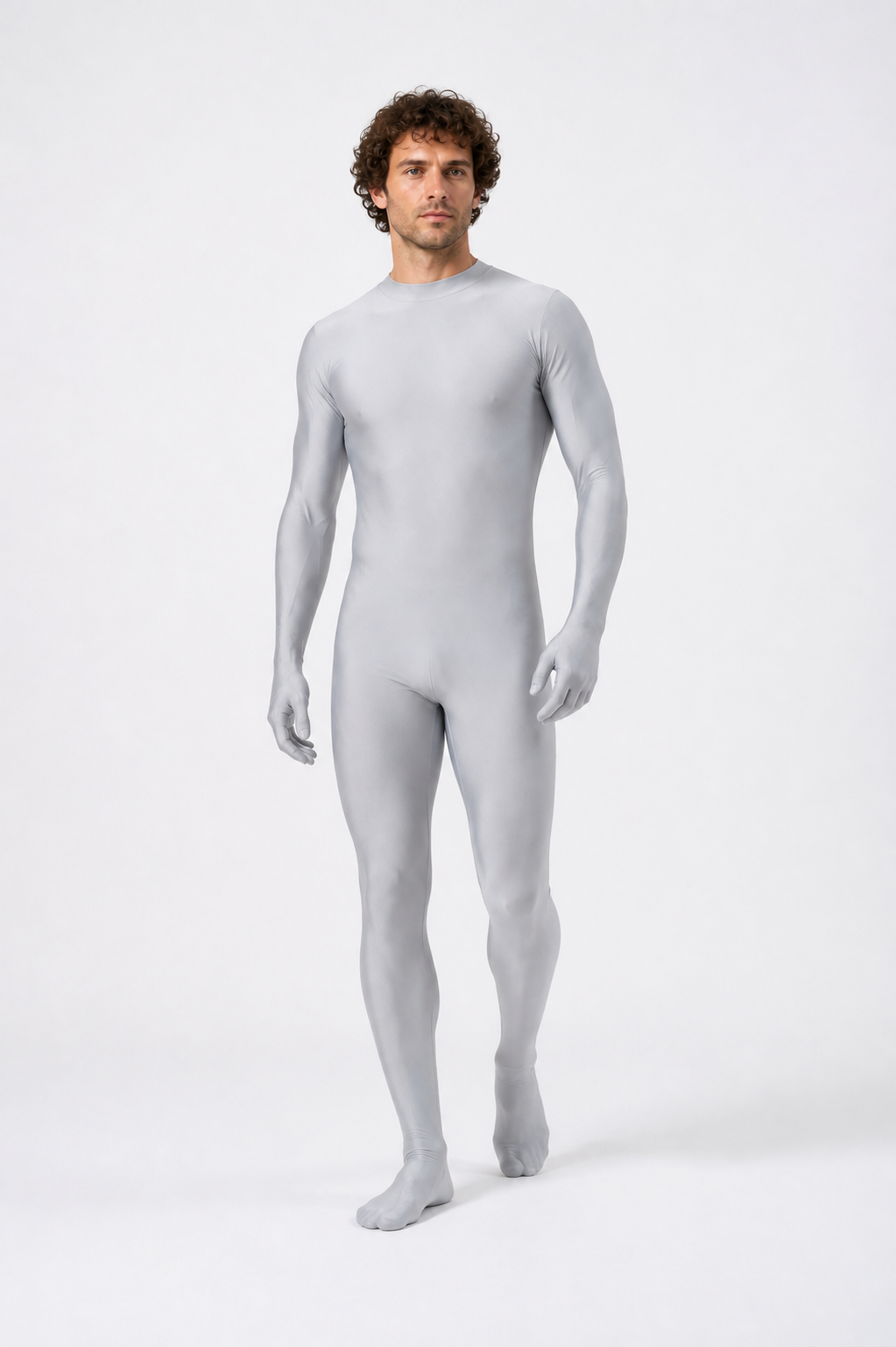 Light Gray Jumpsuit with Enclosed Hands and Feet product detail 2