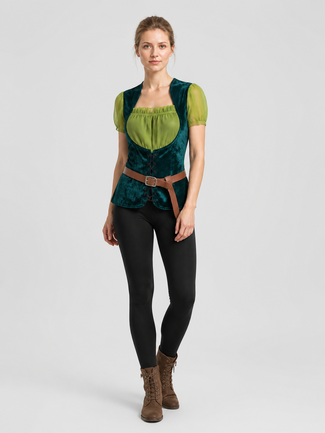 Elf Costume: Green Vest with Belt Costumes detail 2