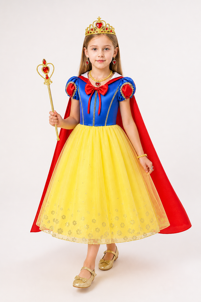 Children's Princess Costume with Cape and Crown Costume Capes detail 2