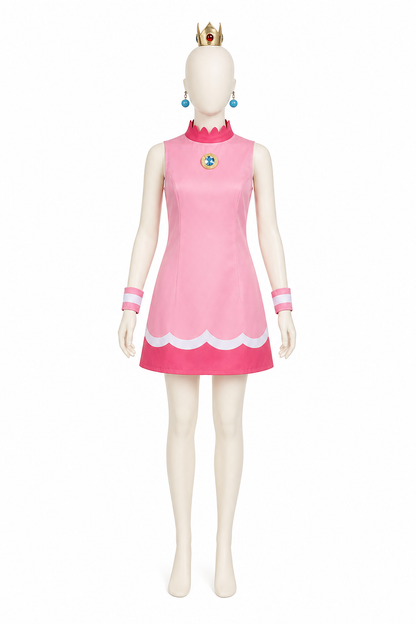 Princess Costume with Crown, Pink Dress Costume Dresses detail 2