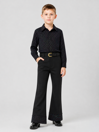 Stage Disco Costume: Shirt, Flared Pants, and Belt