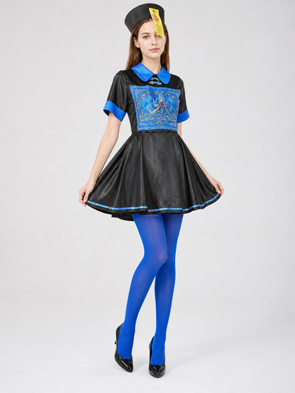 Chinese-Style Carnival Dress, Hat, and Tights