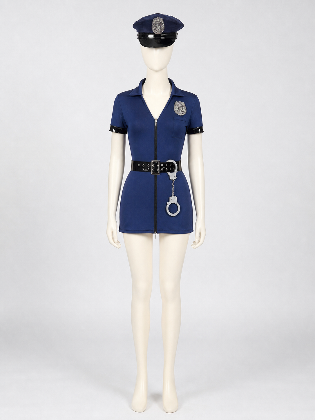 Police Costume with Shorts for Halloween Cosplay