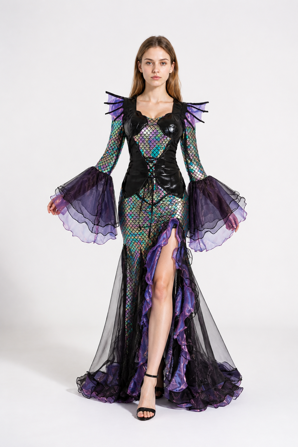 Mermaid Costume with Flared Sleeves Costumes detail 2