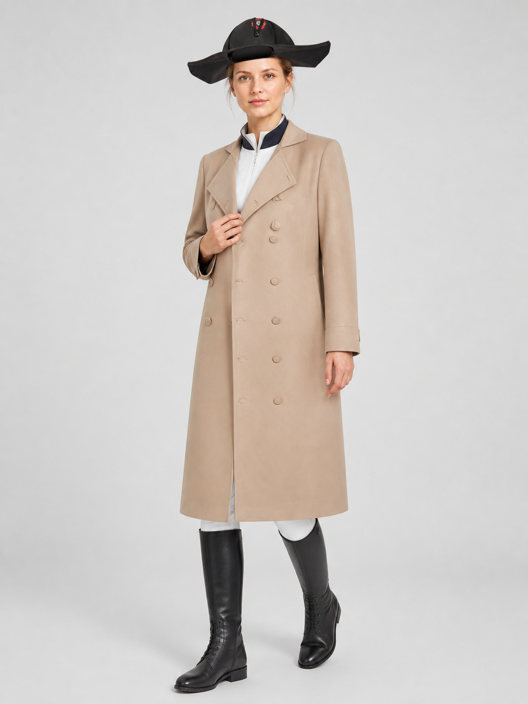 Napoleon Cosplay Costume: Long Coat and Tricorn Hat Costume Headwear detail 2