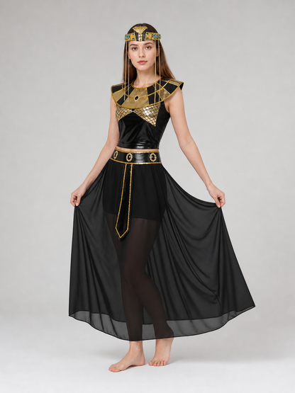 Egyptian XXL costume, black and gold set