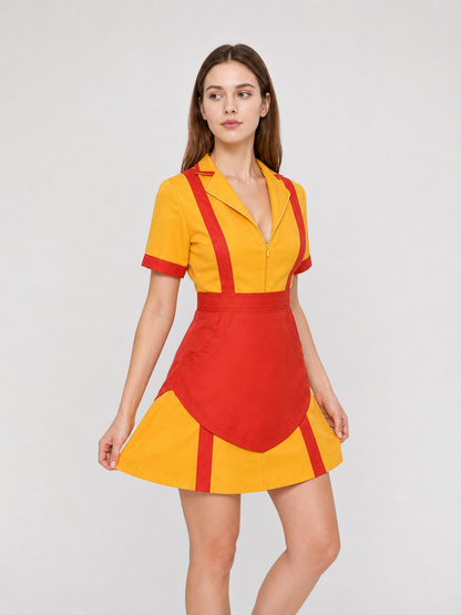 Diner-Style Carnival Dress with Apron