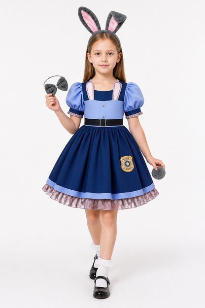 Rabbit Police Officer Costume Dress with Ears Costume Dresses detail 2