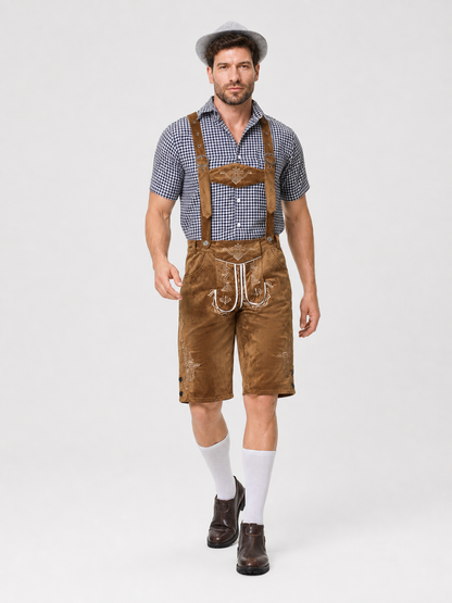 German National Costume: Shirt and Suspender Shorts Costumes detail 2