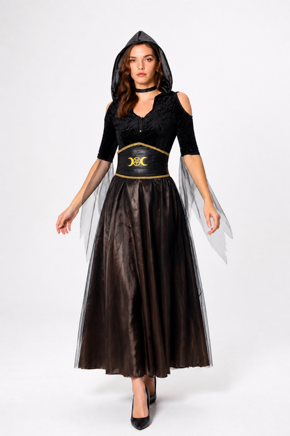 Hooded Cosplay Costume, Long Dress Costume Dresses detail 2