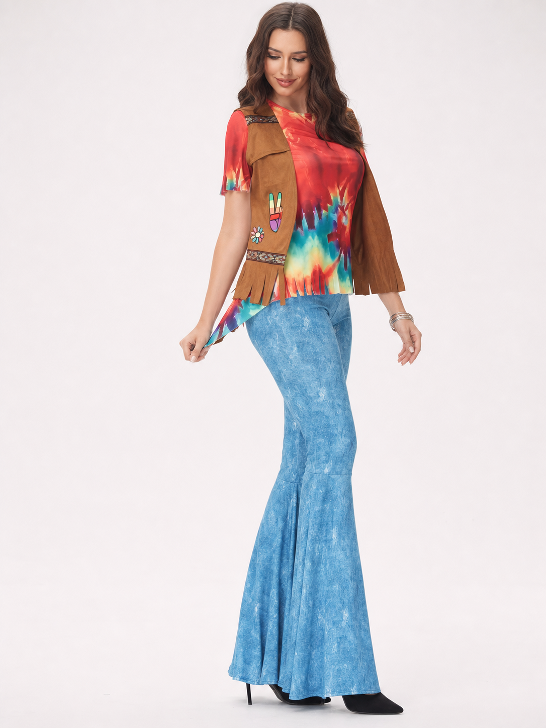 Disco Stage Costume with Vest, Top, and Pants
