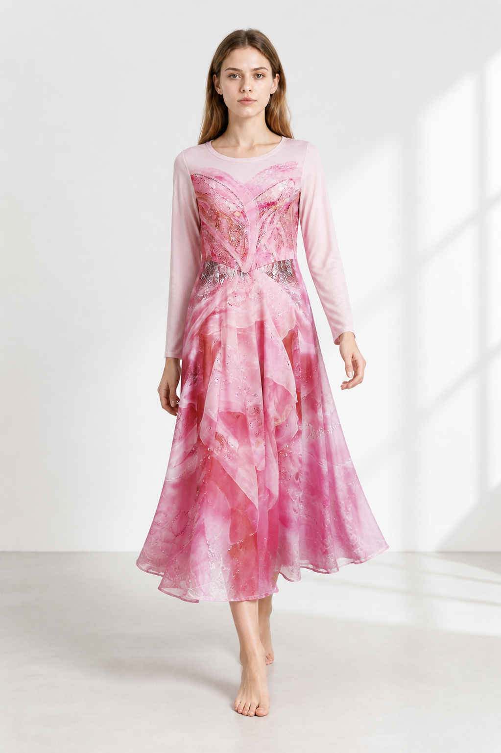 Glinda Cosplay Dress with Long Sleeves Costume Dresses detail 2