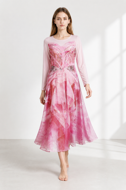 Glinda Cosplay Dress with Long Sleeves Costume Dresses detail 2