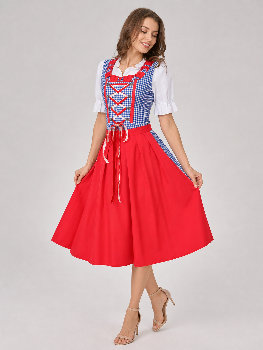 Oktoberfest Dress with Lacing and Bows