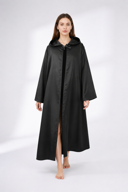 Hooded Cloak with Wide Sleeves