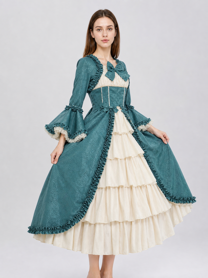 Gothic Victorian-Style Dress with Bow