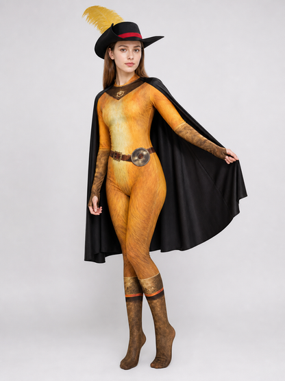 Puss in Boots Cosplay Costume with Cape