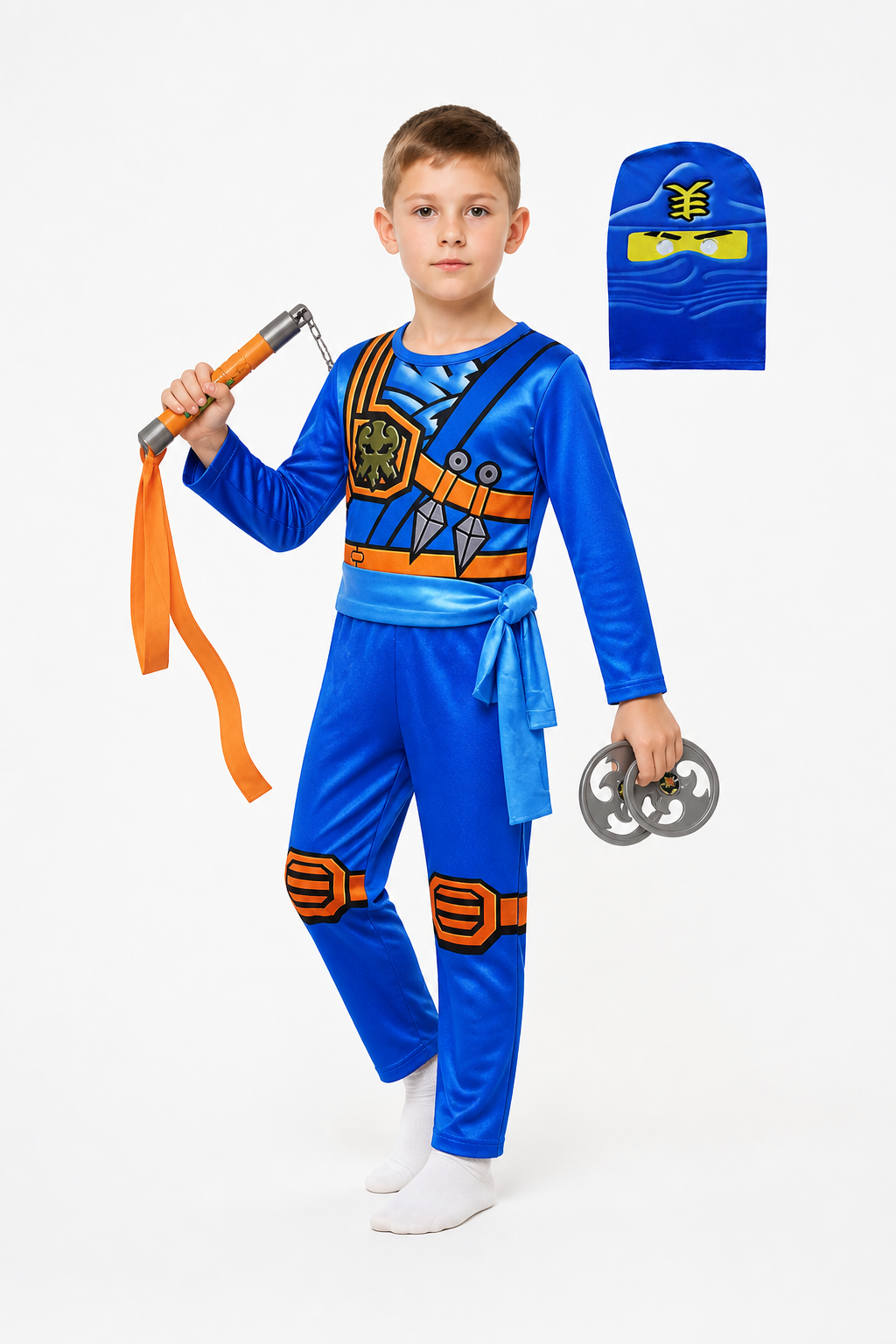 Ninja Jumpsuit with Mask for Parties Costume Masks detail 2