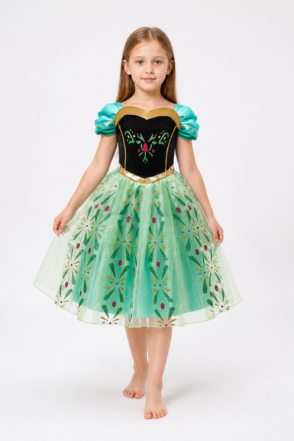 Princess Dress with Full Skirt and Puff Sleeves Costume Dresses detail 2