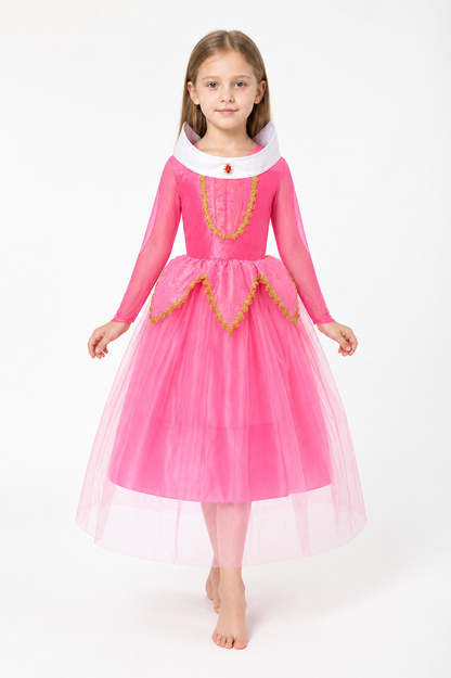 Princess Dress with White Collar and Full Skirt Costume Dresses detail 2