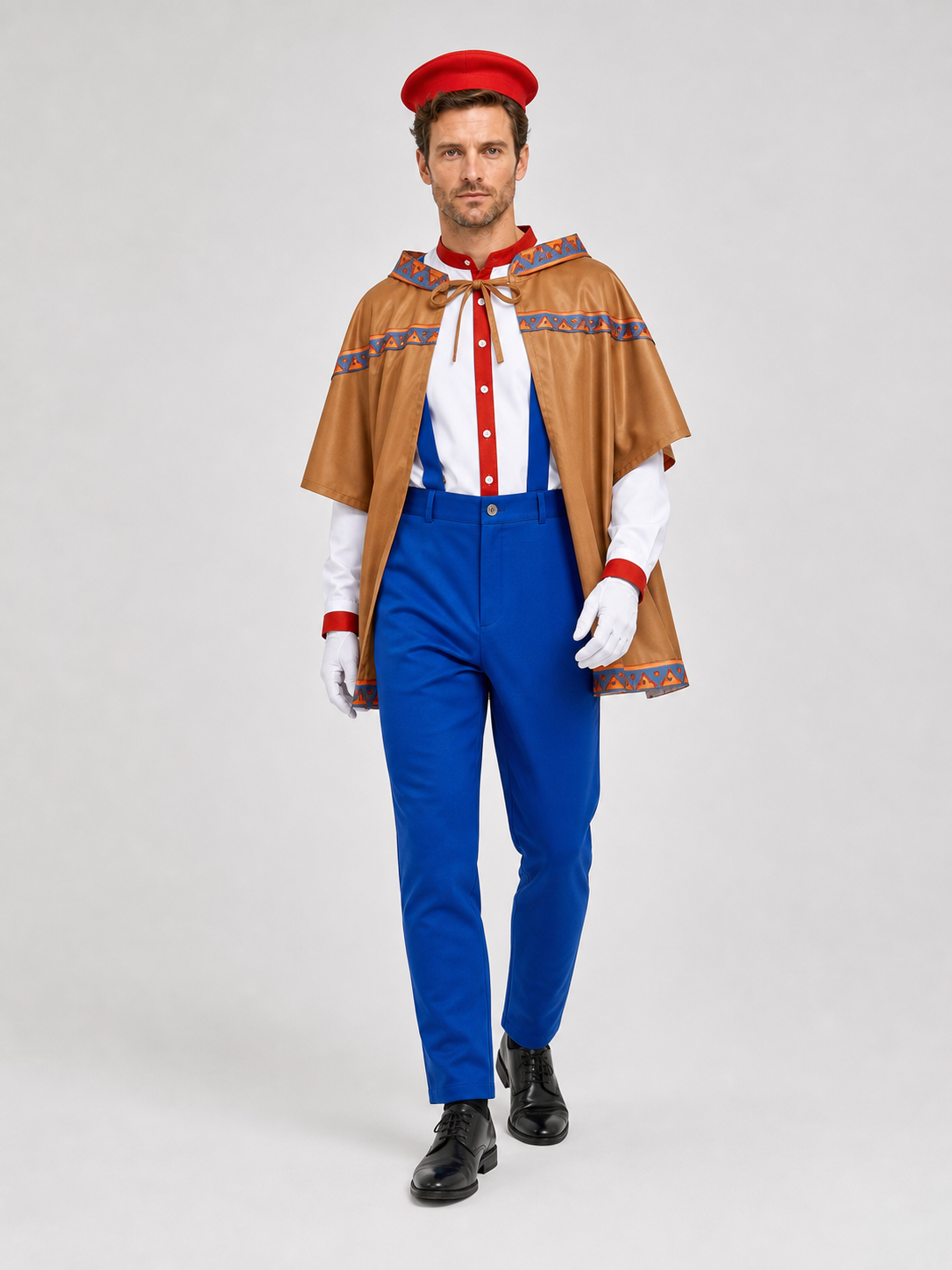 Mario Cosplay Costume with Cape, Hat, and Gloves Costume Capes detail 2