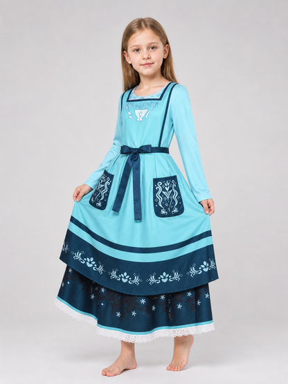 Cosplay Dress with Apron and Lace Trim