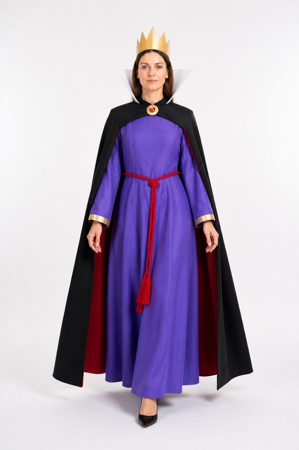 Snow White Evil Queen Costume – Dress, Cape, Crown product detail 2