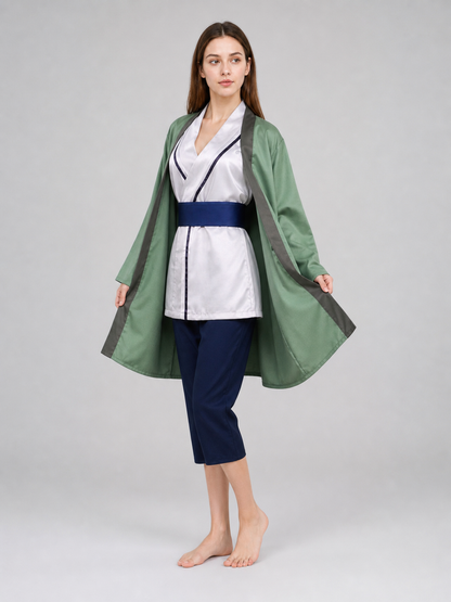 Tsunade Cosplay Costume: Robe, Top, Belt, and Pants