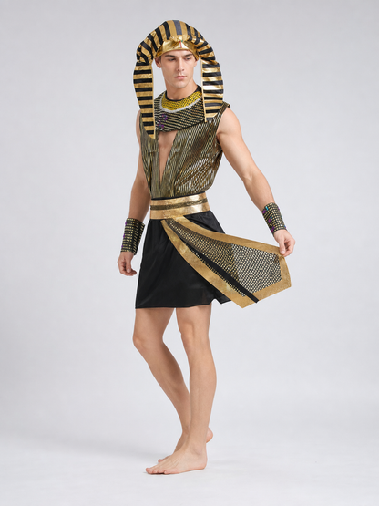 Pharaoh Costume for Carnival, Cosplay, and Stage Performances