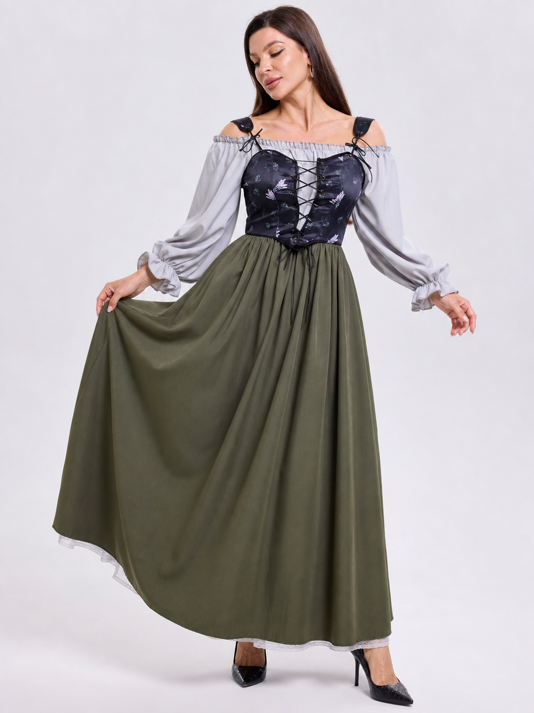 Historical Costume Dress with Corset Top