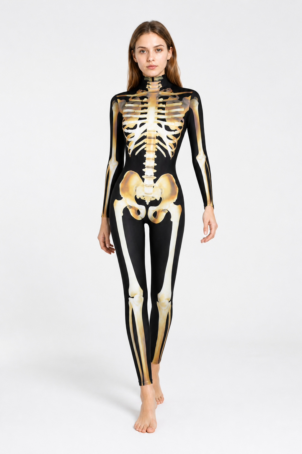 Skeleton Bodysuit with Bone Print for Cosplay Costumes detail 2