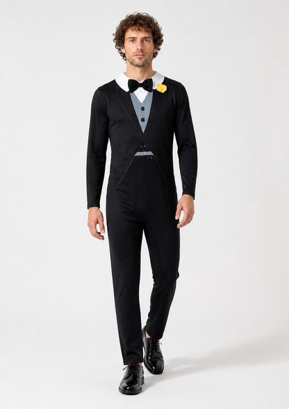 Nick Cosplay Jumpsuit, Tuxedo with Bow Tie